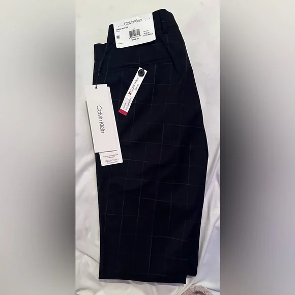 NWT Calvin Klein Men’s Dress Pants Slim Fit Navy Size 30W X 30L - Picture 3 of 6